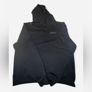 JACQUEMUS Black Le Papier 'Le Sweatshirt Brodé' Hoodie